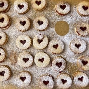 Linzer tart cookies
