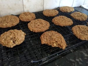 Brown Sugar Oatmeal Cookies Cooling