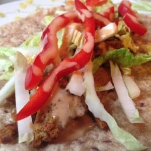 Spicy Summertime Seitan Wraps