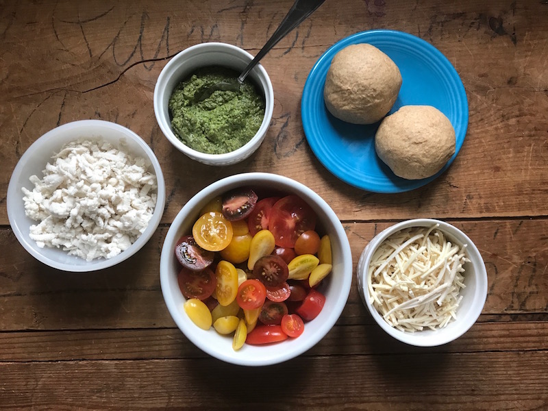 Ingredients for Weeknight Pesto Pizza