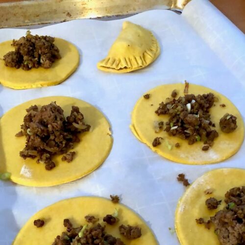 Jamaican vegan beef patties by Chef Linda!