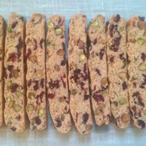 cranberry pistachio biscotti