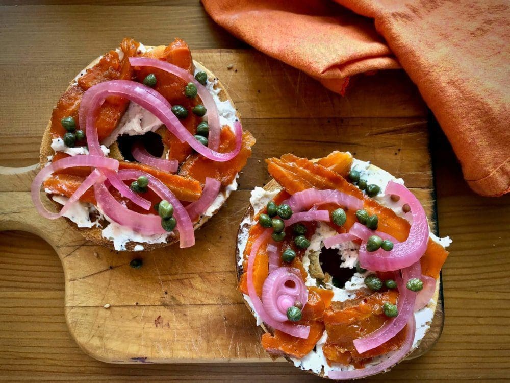 Bagels and Carrot lox