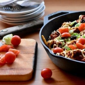 Macho nacho chili bake