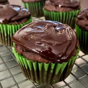 chocolate chocolate chip peanut butter cupcakes